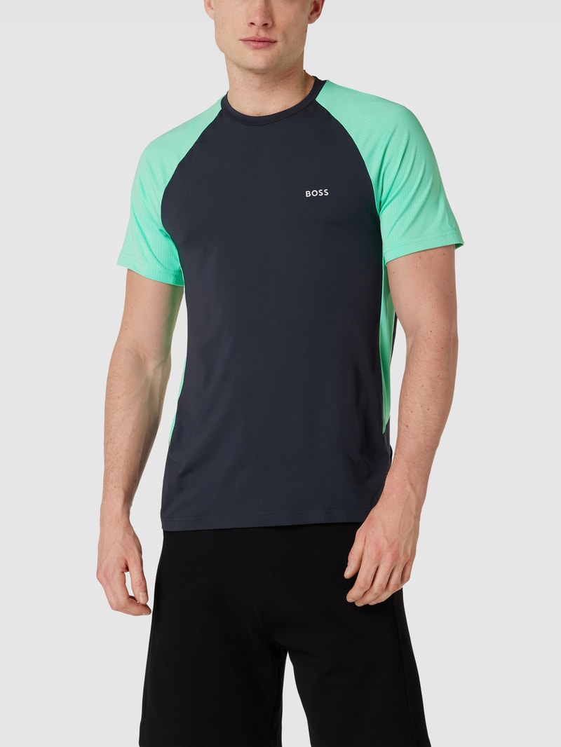 T-Shirt mit Rundhalsausschnitt Modell 'Tee Active' in marineblau