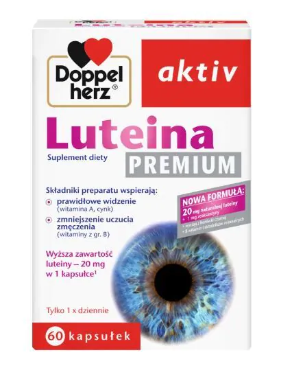 „Doppelherz Aktiv Lutein Premium“, maisto papildas su regėjimą palaikančiomis medžiagomis, kapsulės
