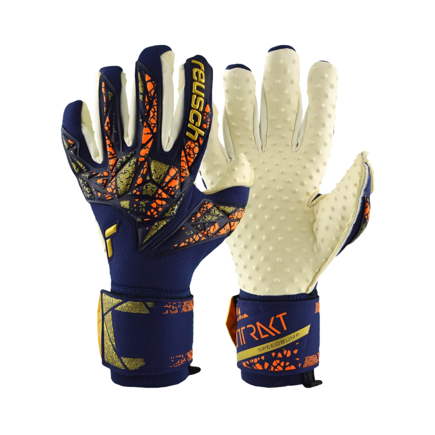Reusch Attrakt SpeedBump TW-Handschuhe Blau Gold F4410