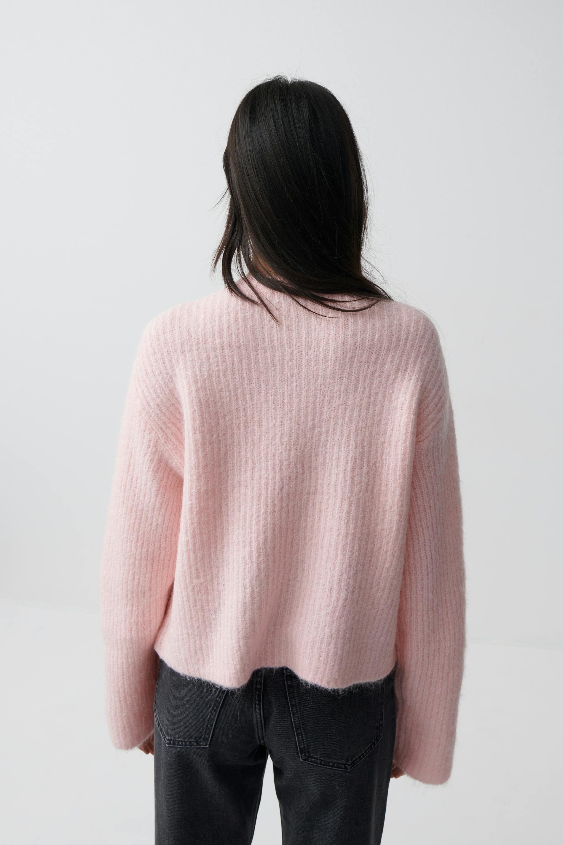 Knitted tie cardigan