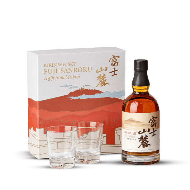 Coffret Kirin Fuji Sanroku + 2 verres