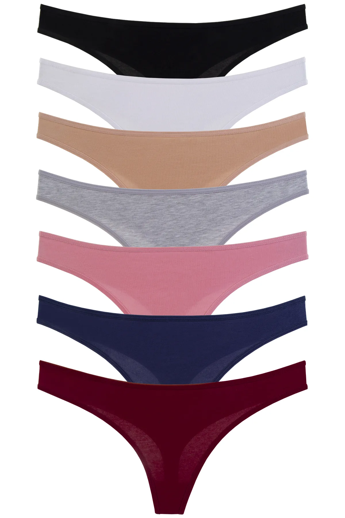 Nicoletta  Damen-Slips, Tangas, 7er-Pack, Lycra, Grau