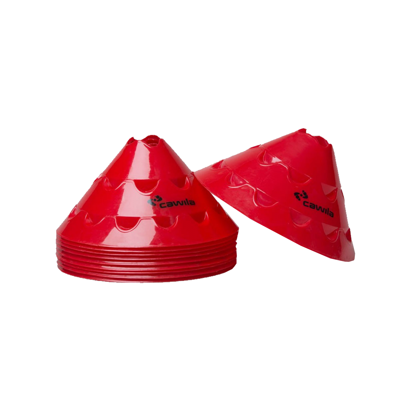 Cawila Markierungshauben MULTI | 10er Set | Durchmesser 30cm, Höhe 15cm | rot