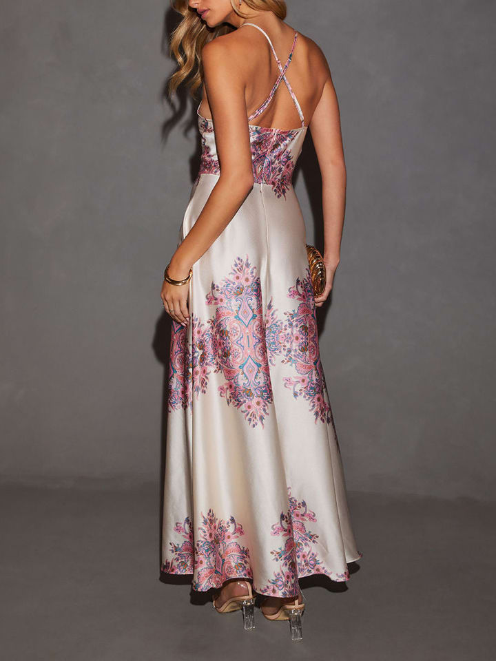 Milan Kiss Kleid in Creme/ Lila günstig kaufen