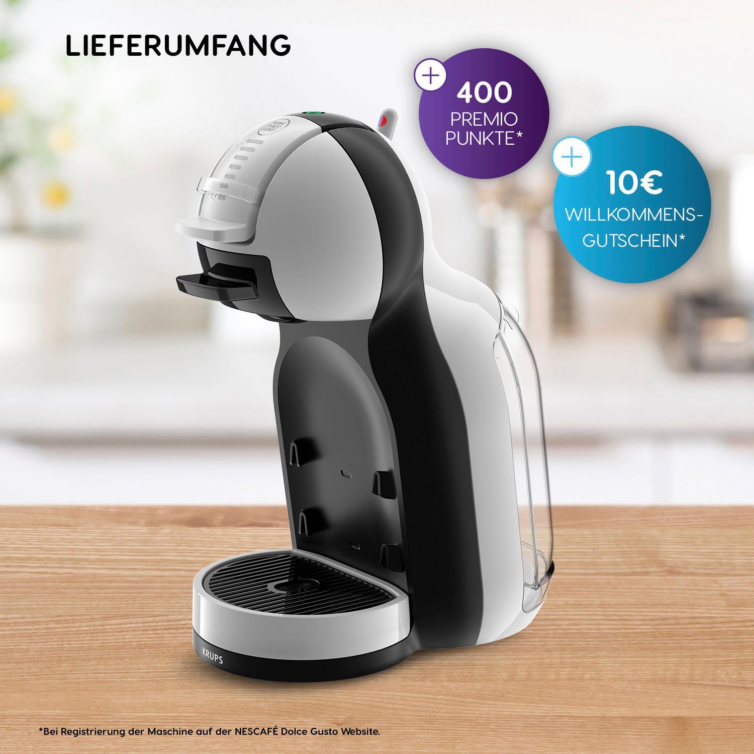 NESCAFÉ® Dolce Gusto® Kapselmaschine KP123B Mini Me, inkl. 3 Pakete Nescafé Dolce Gusto Latte Macchiato im Wert UVP € 17,97