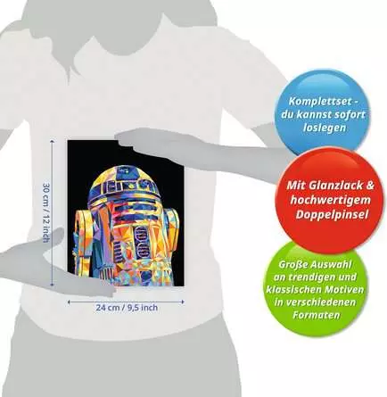 CreArt Star Wars - R2-D2 - Malen nach Zahlen für Erwachsene