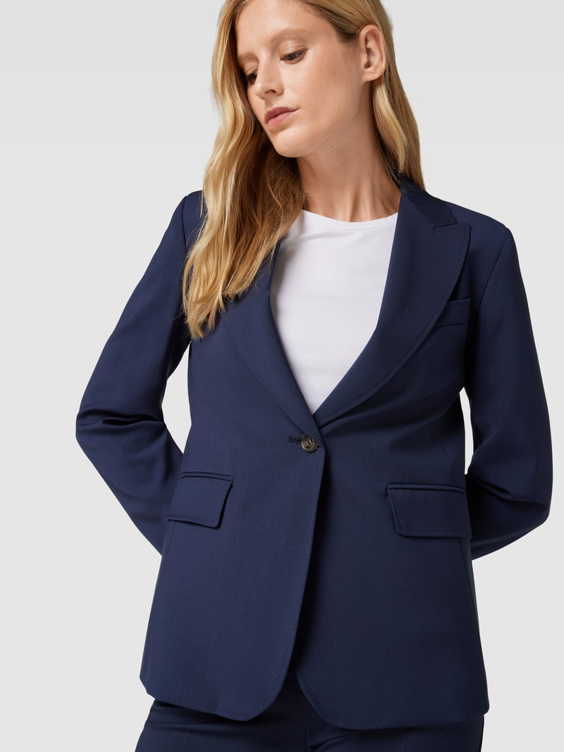 Blazer mit Knopfverschluss Modell 'VALDA' in marineblau