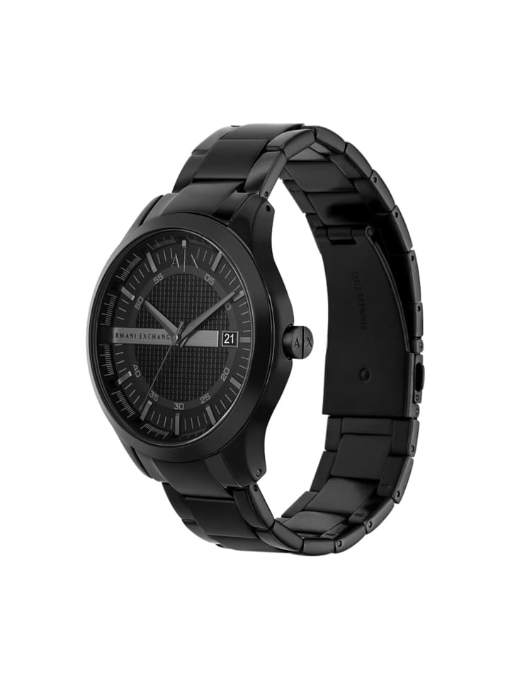 Armani Quartzuhr Hampton in Schwarz günstig kaufen M