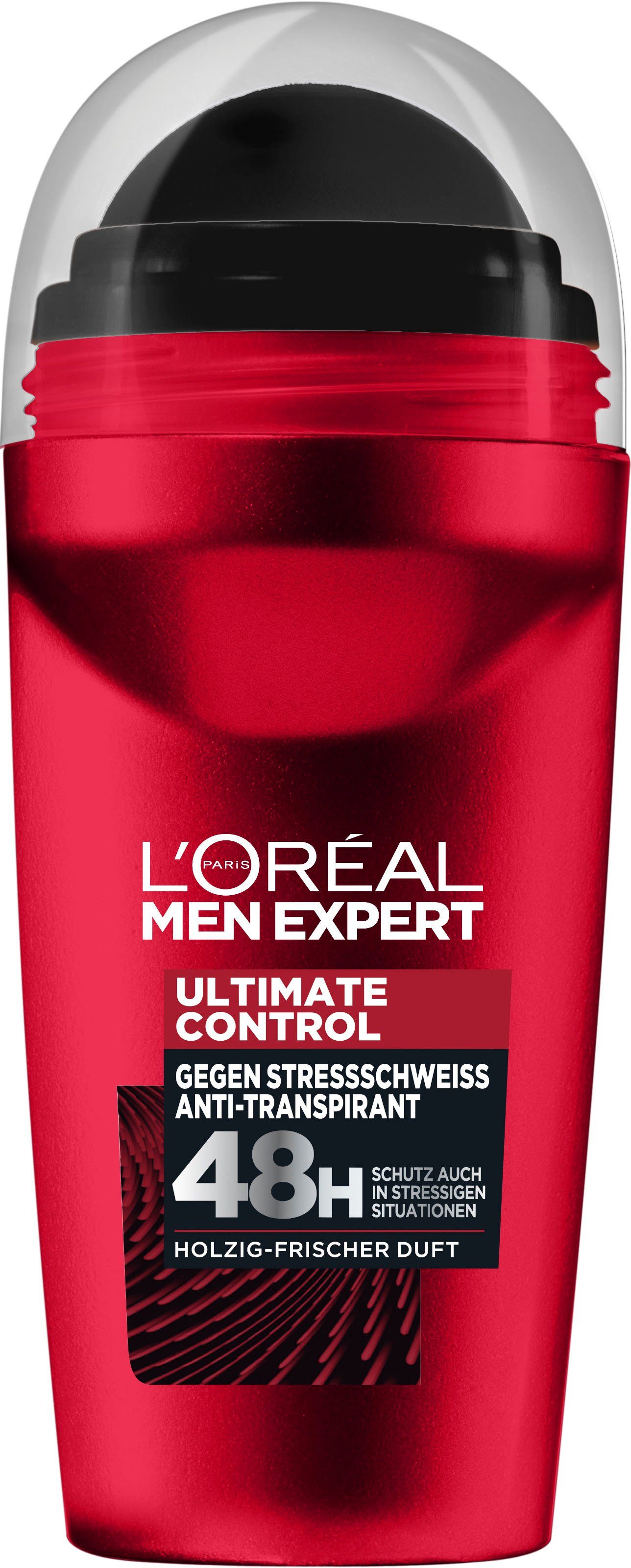 L'ORÉAL PARIS MEN EXPERT Deo-Roller Deo Roll-on Ultimate Control, Packung, 6-tlg.