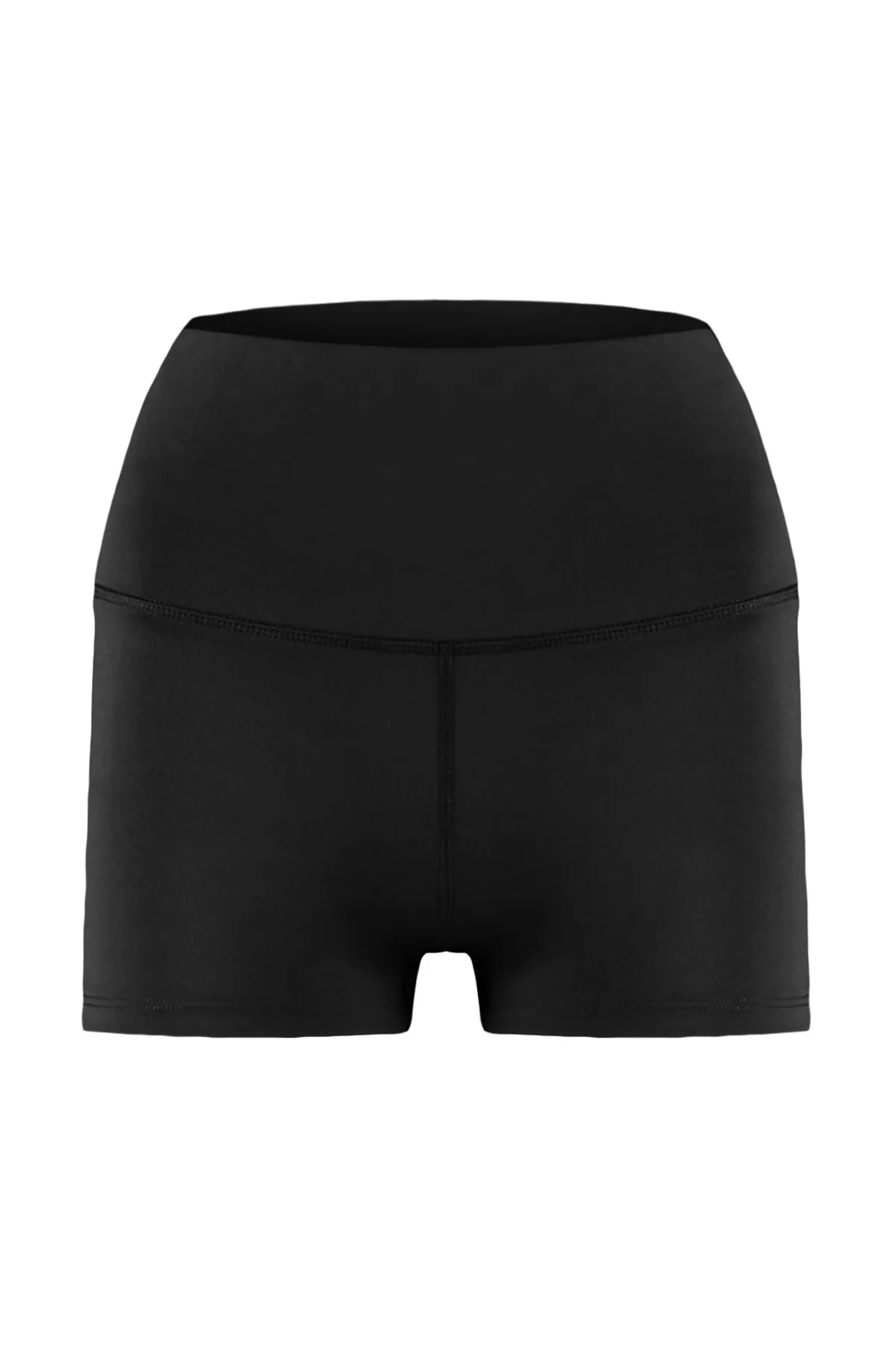 Trendyol Collection  Schwarze Restorer-Taillenreflektor-bedruckte gestrickte Sport-Extra-Shorts/kurze Leggings THMSS23TY00019
