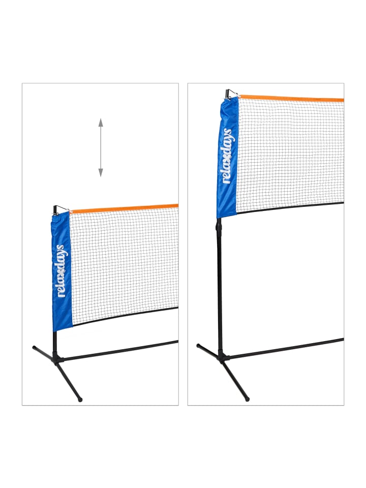 relaxdays Badmintonnetz in Schwarz/ Blau - (B)310 x (H)225 x (T)103 cm günstig kaufen onesize