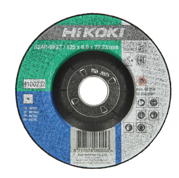 HiKOKI Tillbehör 4100235 Gradningsskiva för metall 230x6 mm konkav