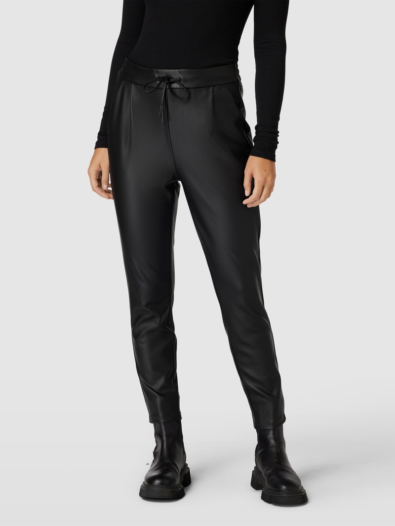 Stoffhose mit Gesäßtaschen Modell 'EVA' in schwarz