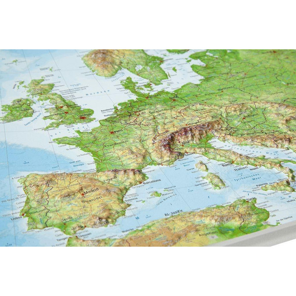 Relief Europa 1:16 MIO mit Holzrahmen - Karte