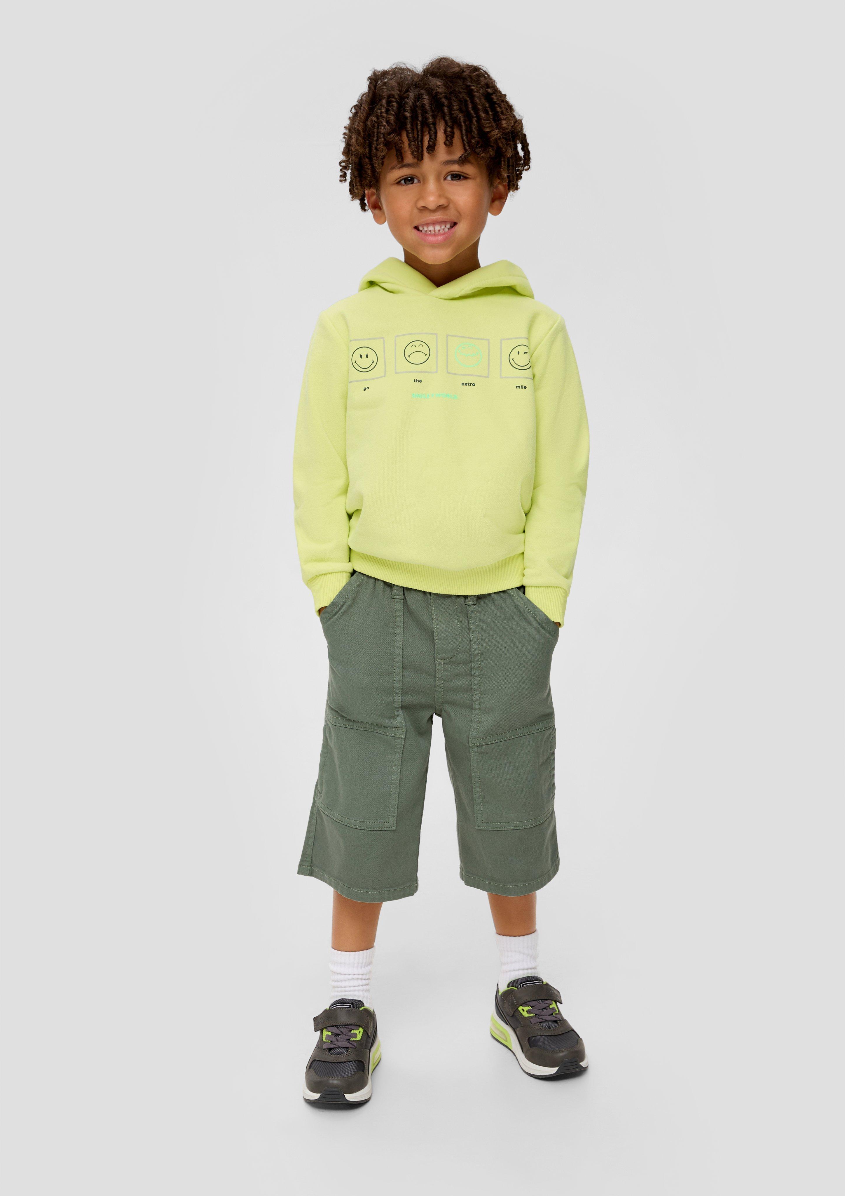 Smiley-Hoodie aus Baumwollmix  2143113-7017