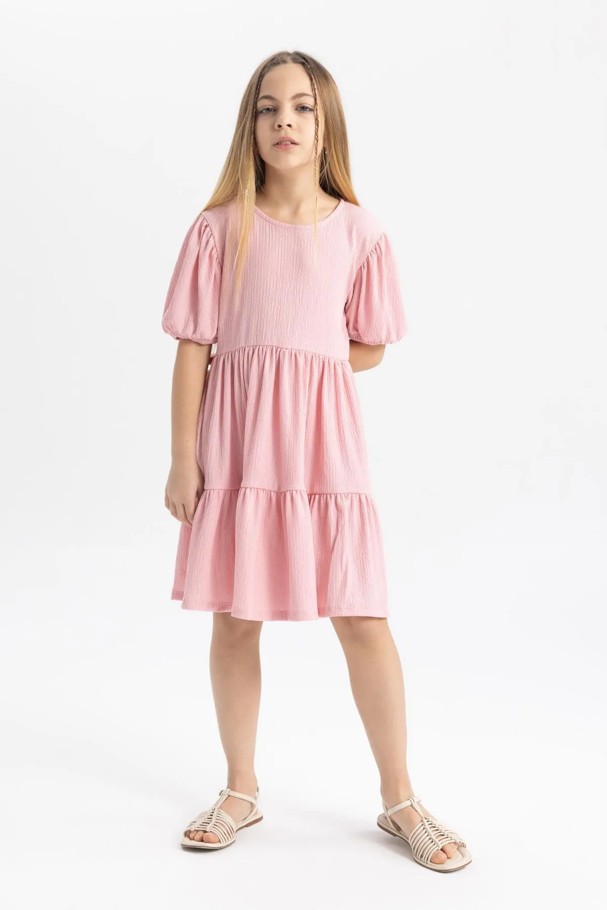 DeFacto  Kurzärmliges Wickelkleid für Mädchen - B4335a824sm