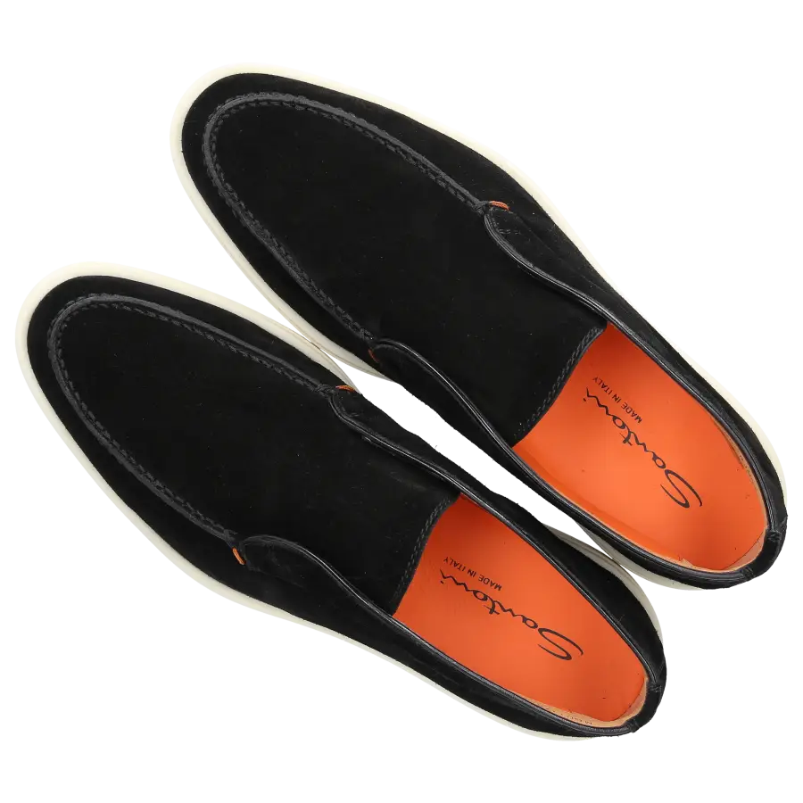 Santoni - Stiefeletten DESERT BOOT Veloursleder - schwarz