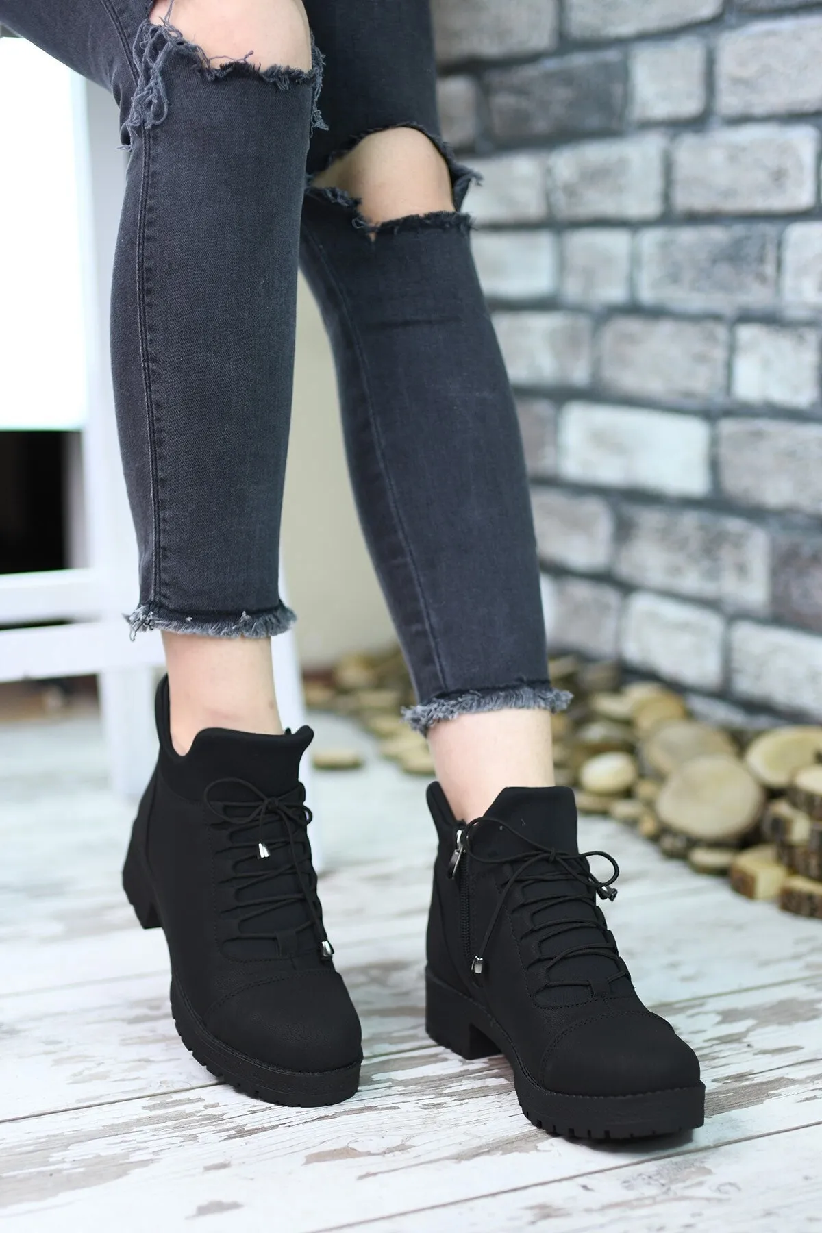 Riccon  Schwarze Damenstiefel 0012720