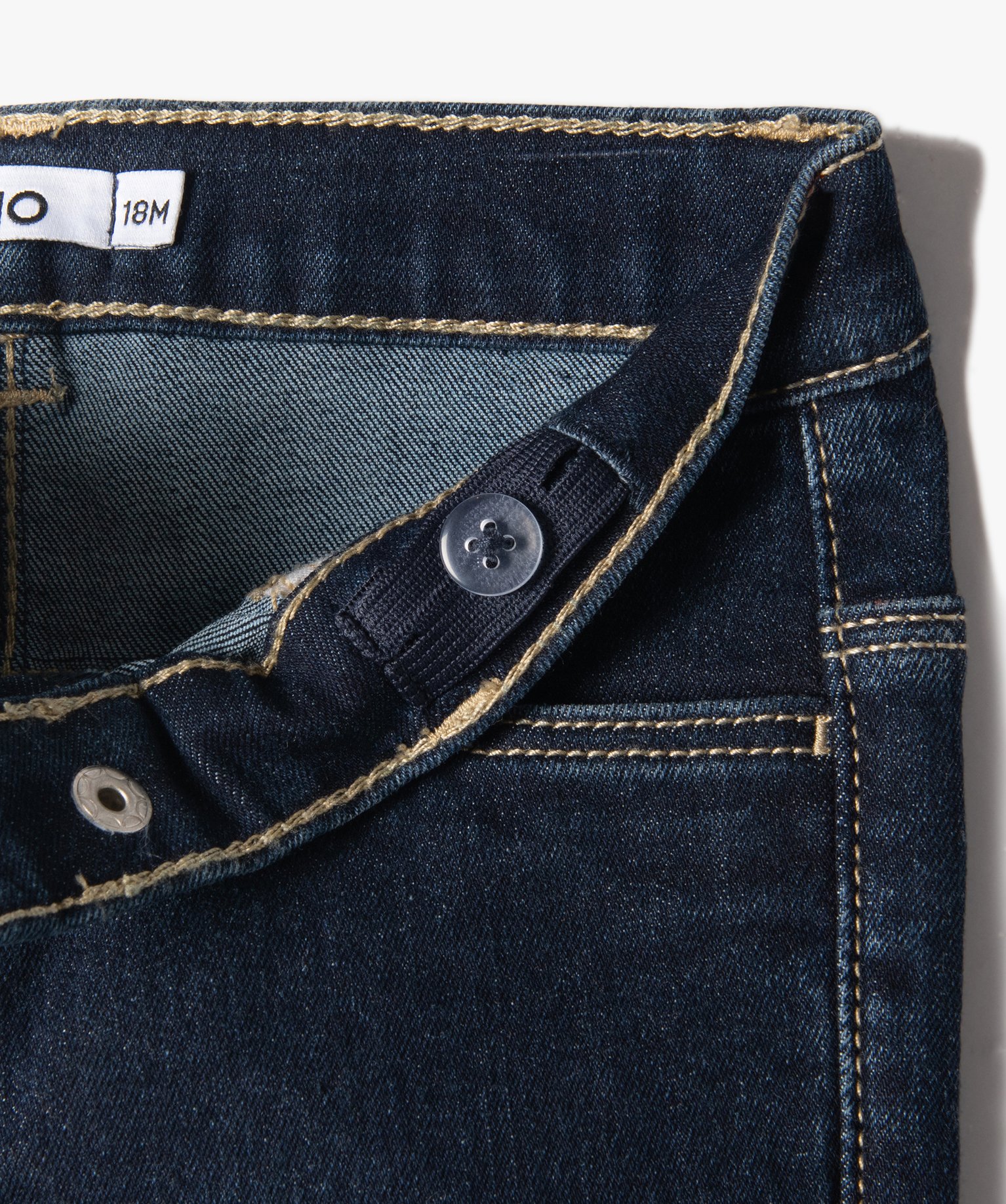 Jean bébé fille coupe slim composé de matières recyclées brut | GEMO