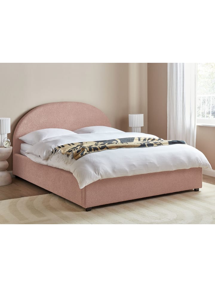 Beliani Doppelbett VAUCLUSE in Rosa - (W) 174 x (H) 112 x (L) 214 cm günstig kaufen onesize