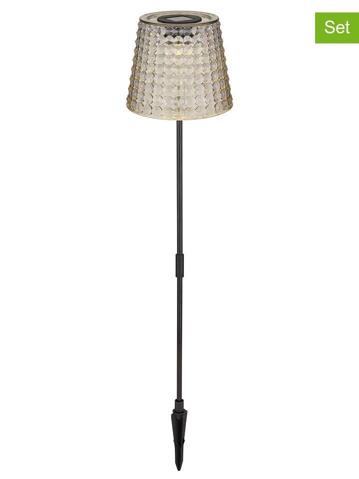 Globo lighting 2er-Set: LED-Solar-Gartenstecker in Schwarz/ Beige - (H)60 cm günstig kaufen onesize