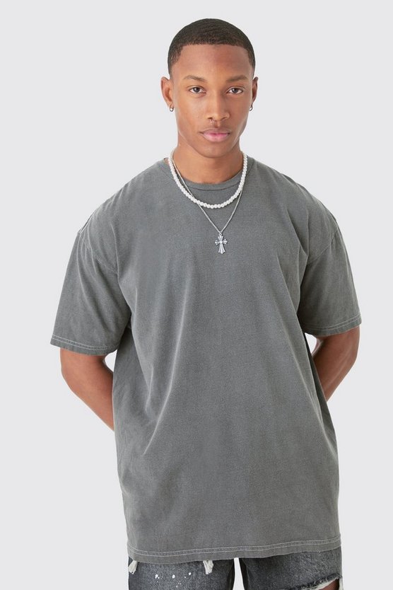 Oversize Worldwide T-Shirt mit Print