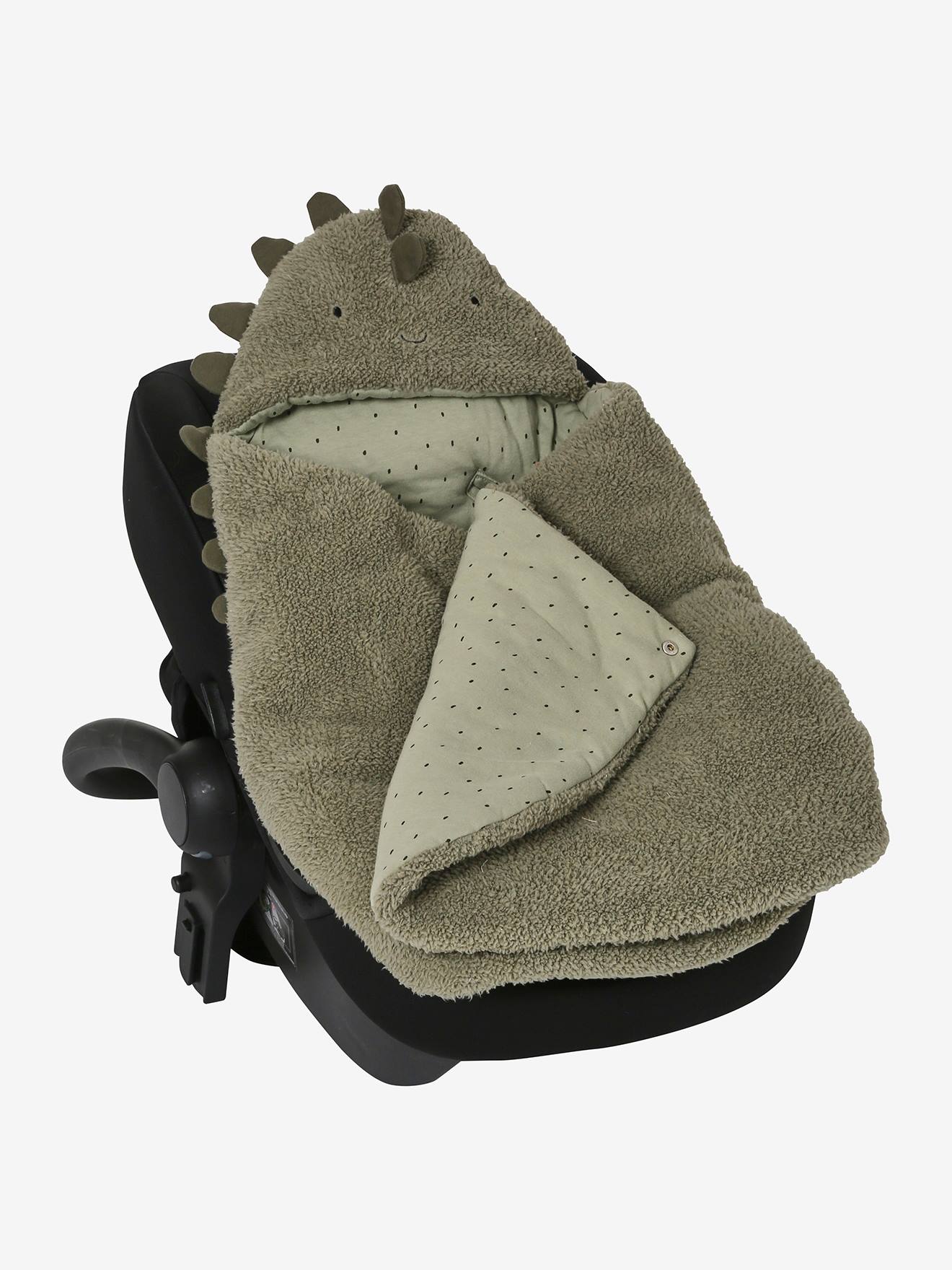 Nid d'ange transformable en peluche Ourson gris souris