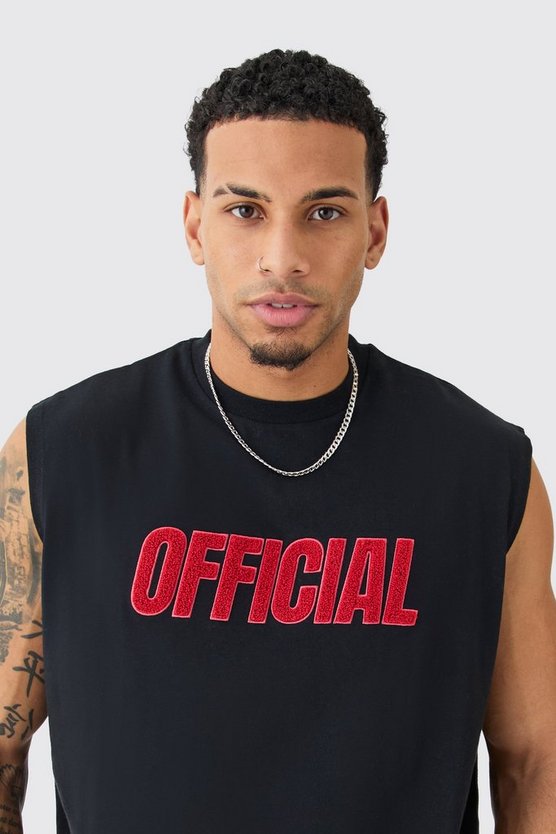 Oversize Official Tanktop mit Borg-Applikation