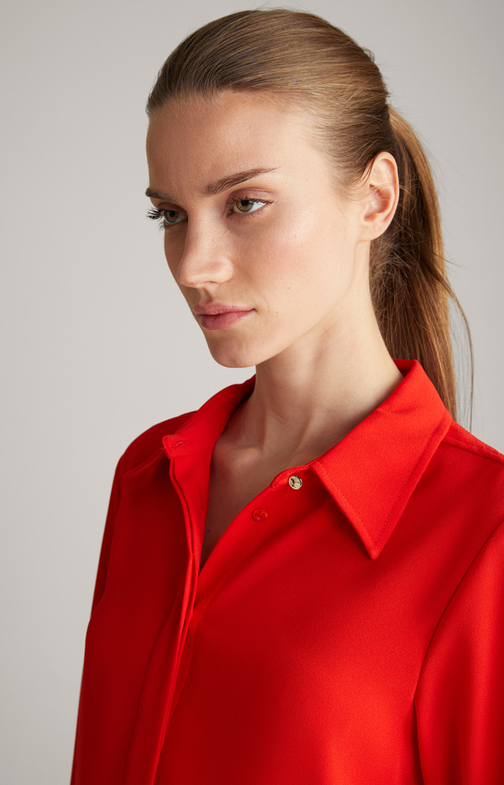 Crêpe-Bluse in Rot