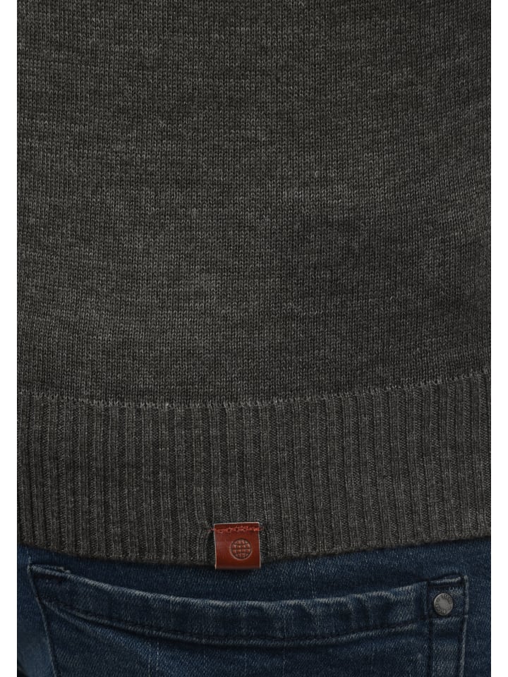 BLEND Strickpullover BHLasse 20703348ME Strickpulli mit aufgestickten Ellenbogenpatches in Grau günstig kaufen