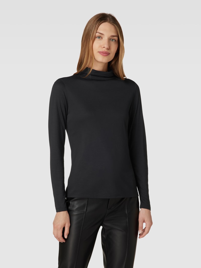 Longsleeve mit Rollkragen in schwarz