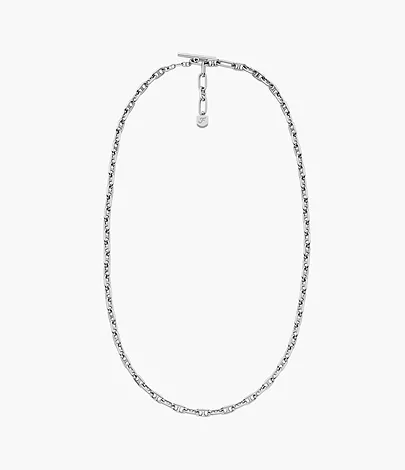 Fossil Kette Heritage D-Link Metall silberfarben