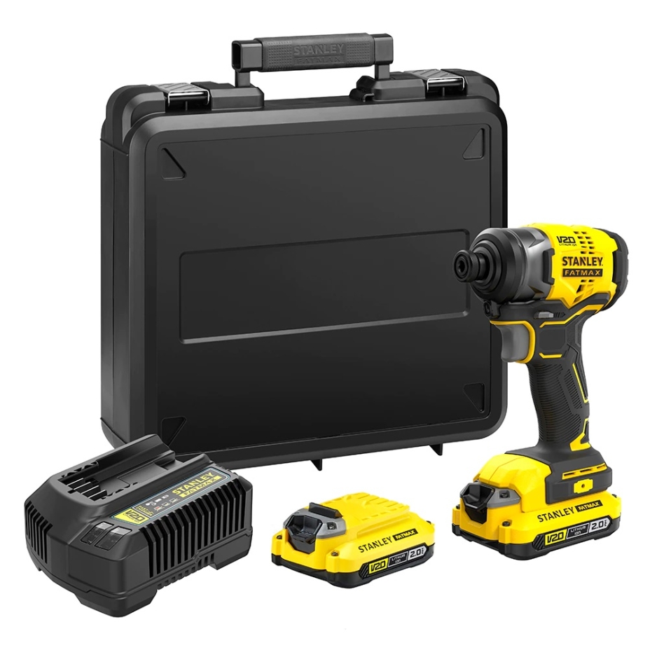 Stanley SFMCF810D2K FATMAX® V20 Rázový skrutkovač Bezuhlíkový 18V 2,0Ah Li-Ion
