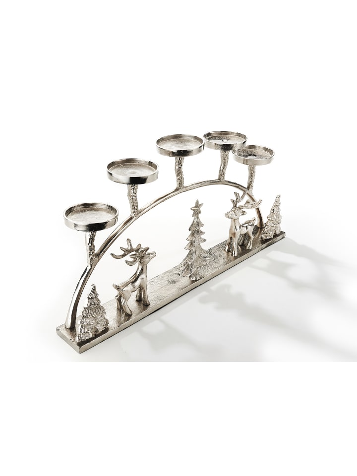 kobolo Kerzenhalter CURVED4LIGHT in Silber günstig kaufen onesize