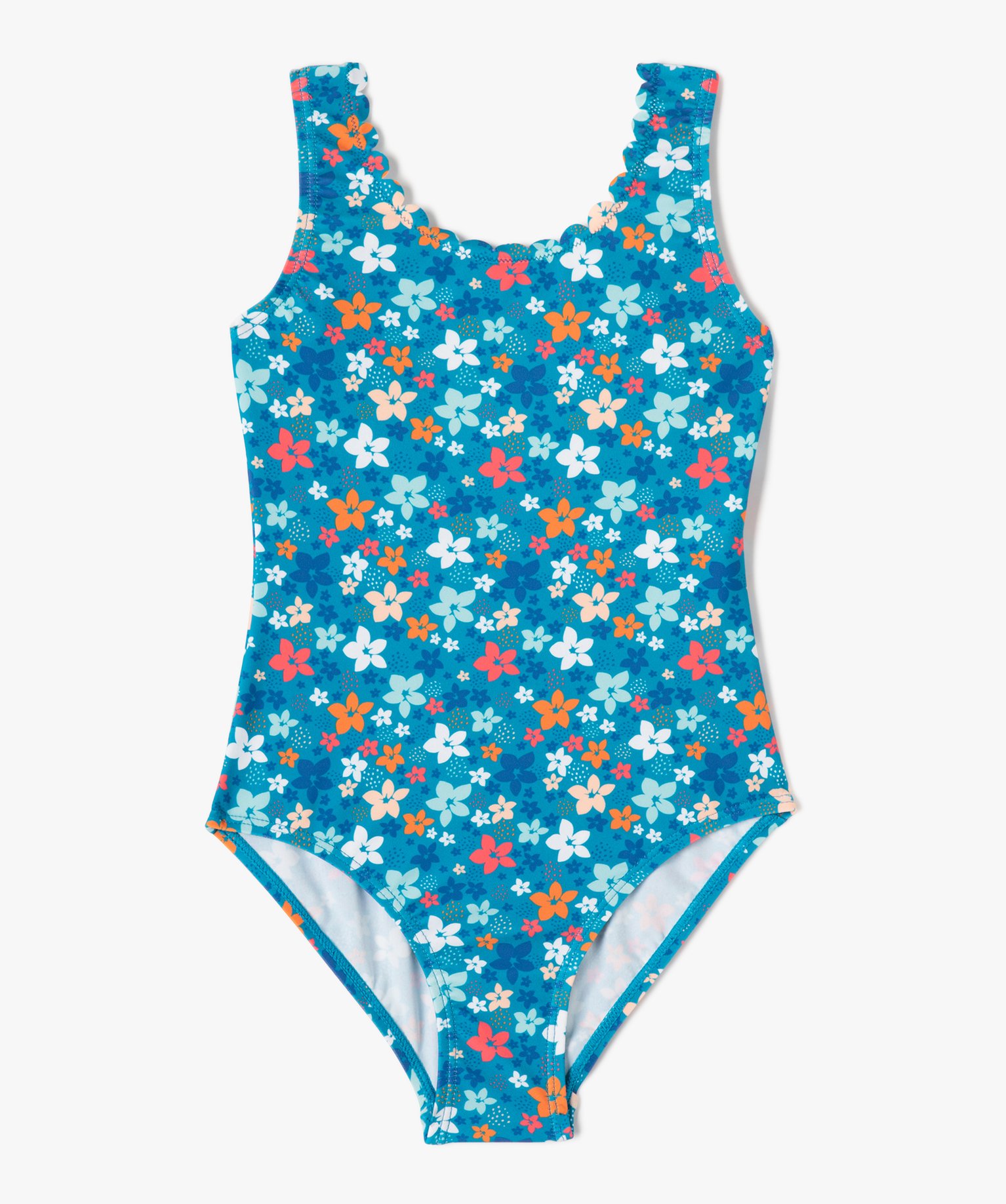 Maillot de bain fille une pièce à motifs fleuris imprime | GEMO