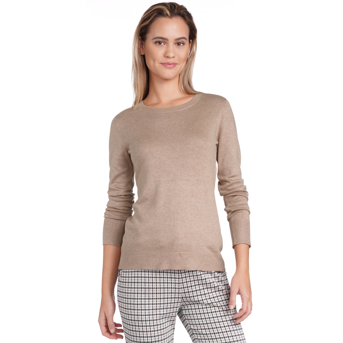 Damen Feinstrickpullover mit Rundhals