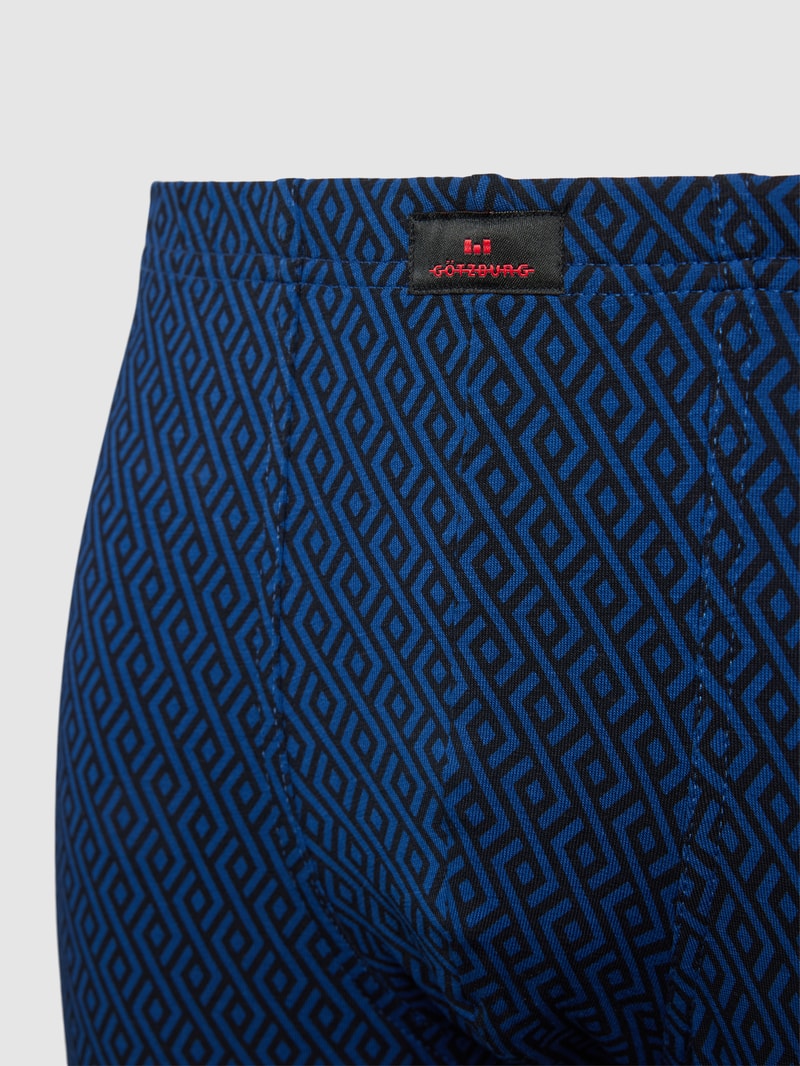 Leggings mit Allover-Muster Modell 'X-LASTIC' in blau