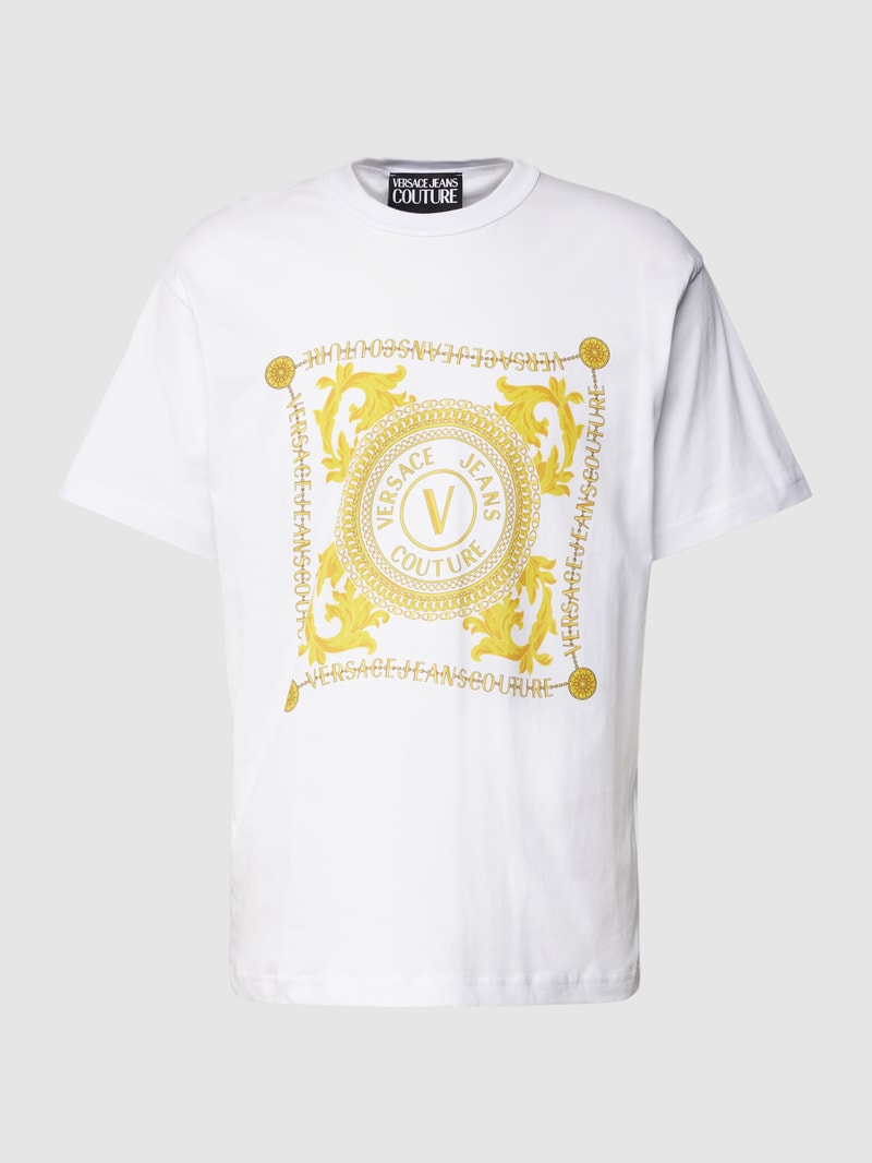 T-Shirt mit Motiv-Print in weiß