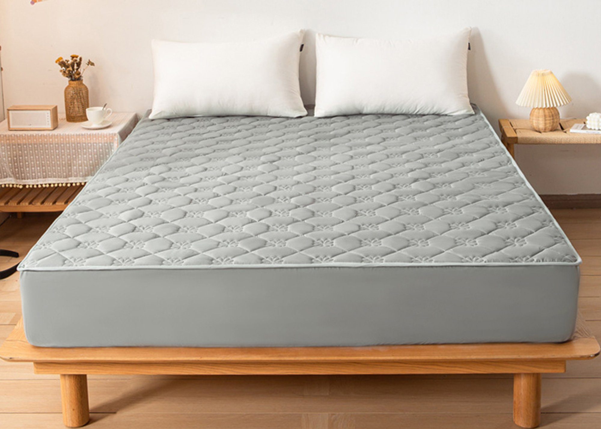 Matratzenschoner 360 Grad Rundumschutz Matratzenschoner 120*200cm 90*200cm 180*200cm KUGI, Geeignet für 5-30cm, Wasserdicht und tmungsaktiv, Baumwolle