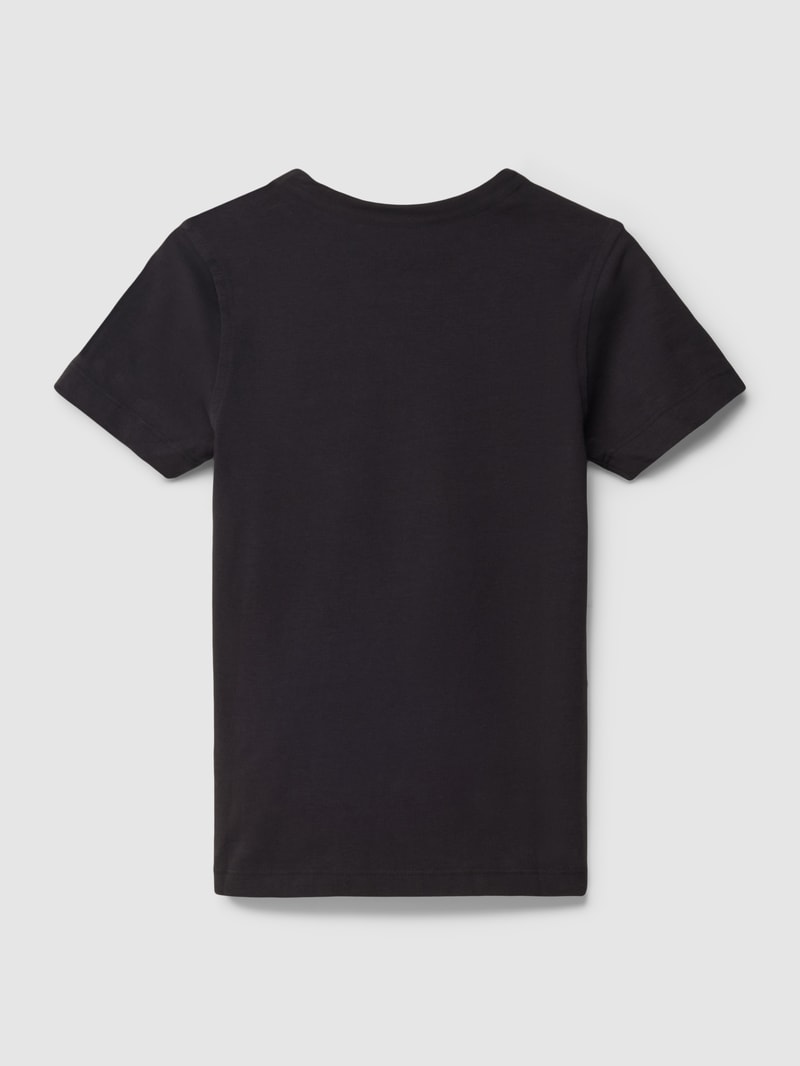 T-Shirt mit Stretch-Anteil in schwarz