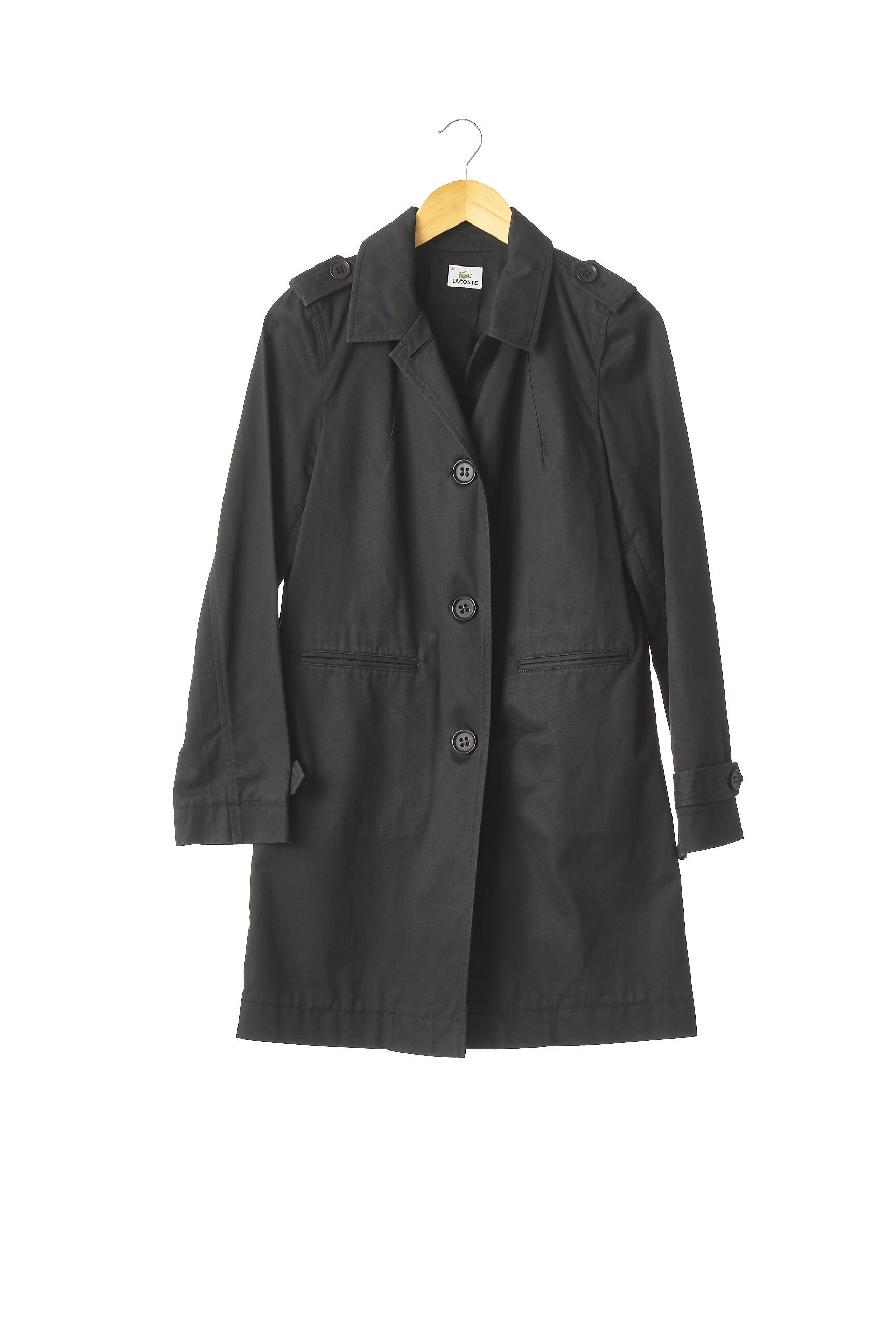 Lacoste Impermeables Trenchs Femme couleur noir
