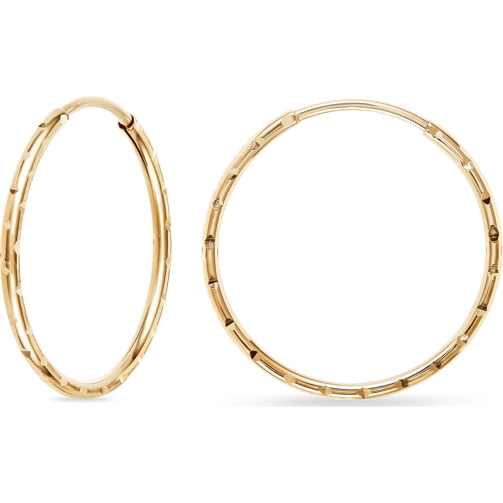 FAVS Créoles 375 Or jaune Boucles d'oreilles