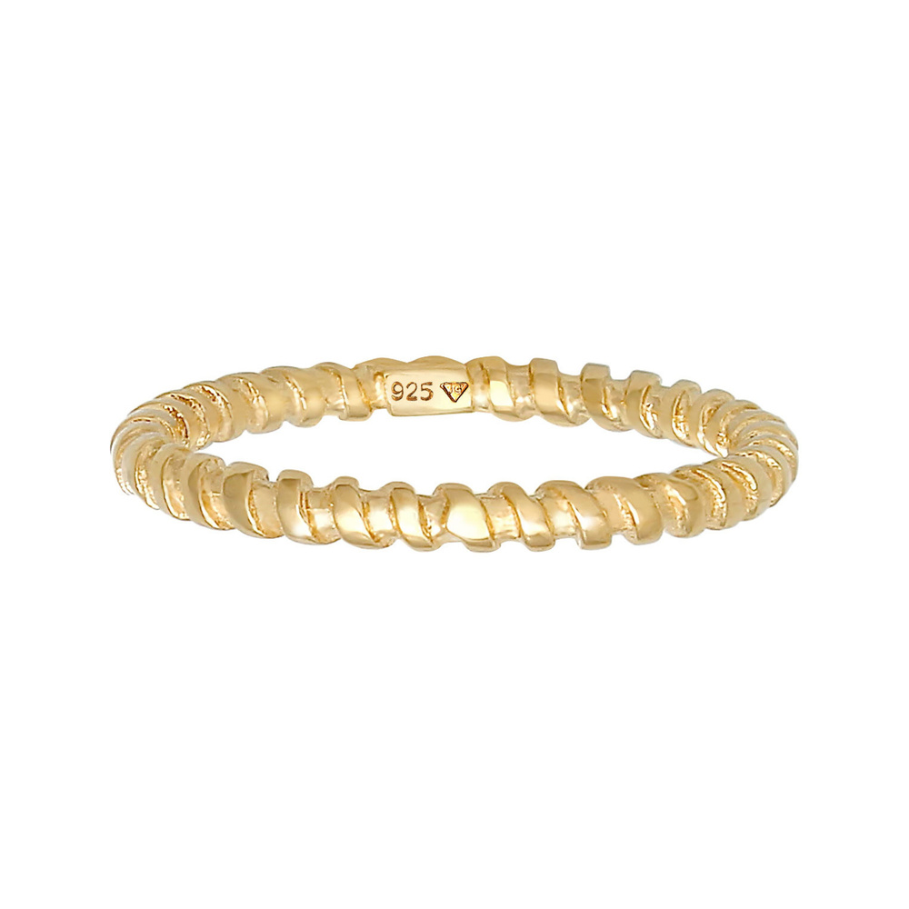Elli Elli Bague Bague à empiler pour dames Blogueur de tendances de base torsadée en a Bague