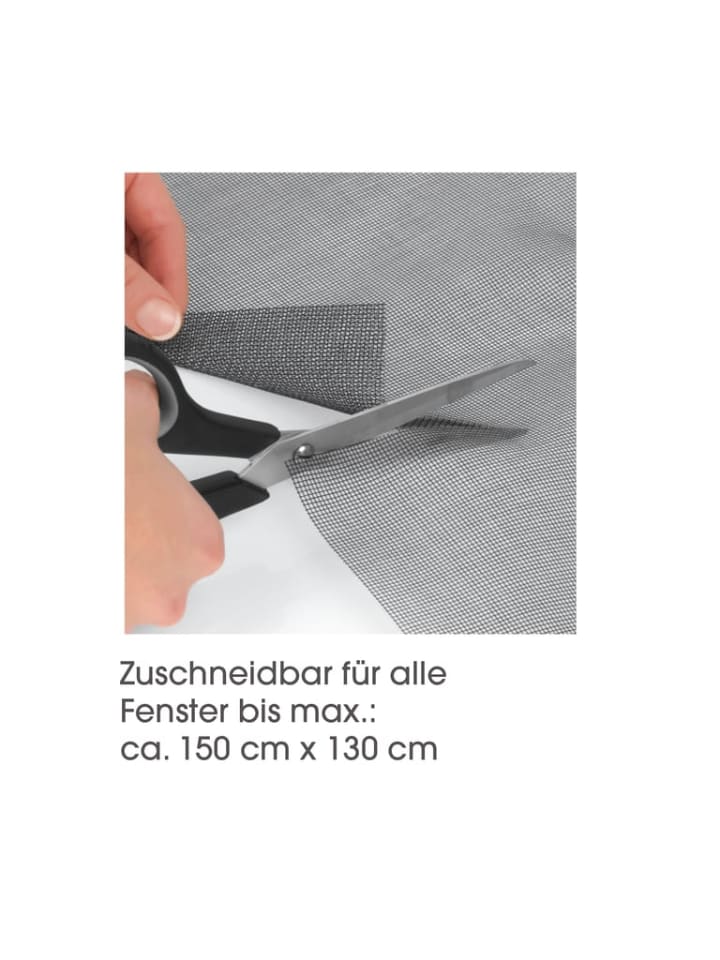 EASYmaxx Moskitonetz Magnetbefestigung 150x130cm schwarz günstig kaufen onesize