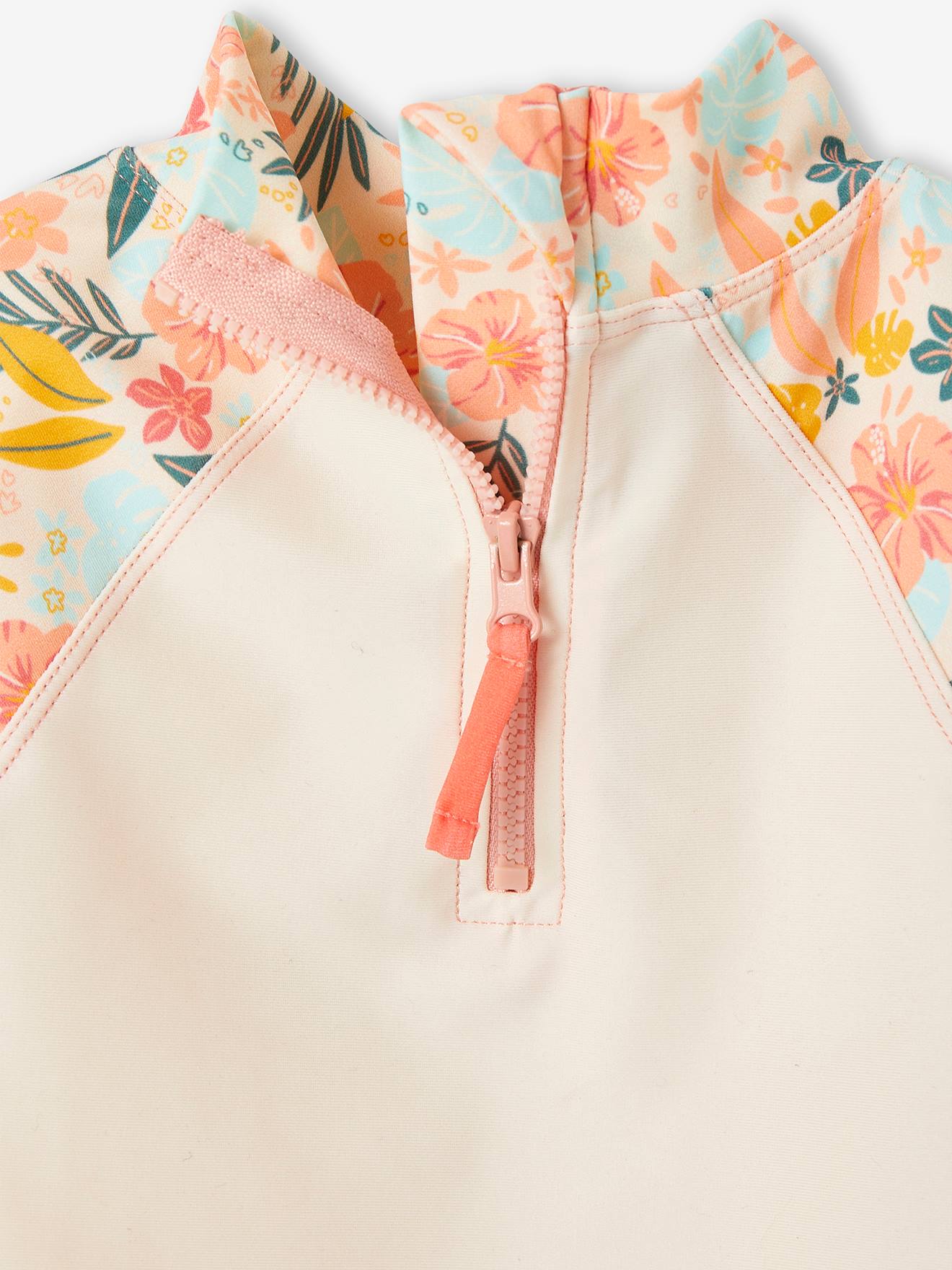 Vertbaudet Mädchen-Set: Badeshirt & Badehose Oeko-Tex - hellrosa