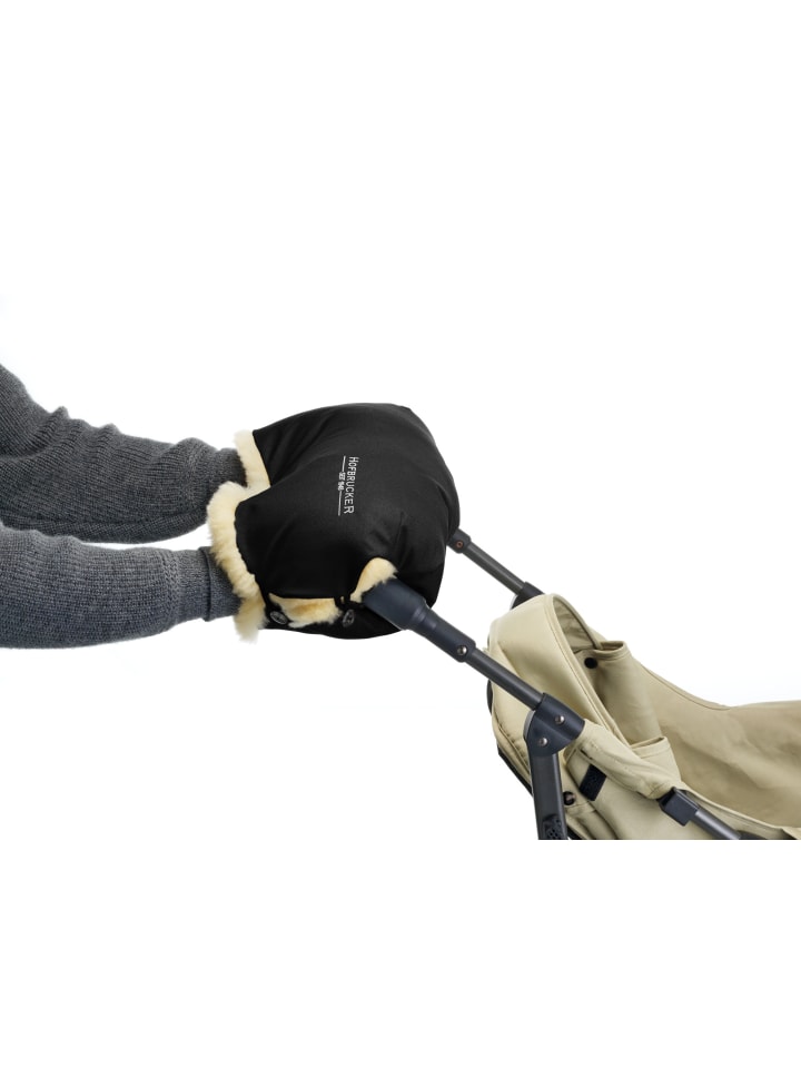 Hofbrucker Lammfell-Handwärmer für Kinderwagen in Schwarz günstig kaufen onesize