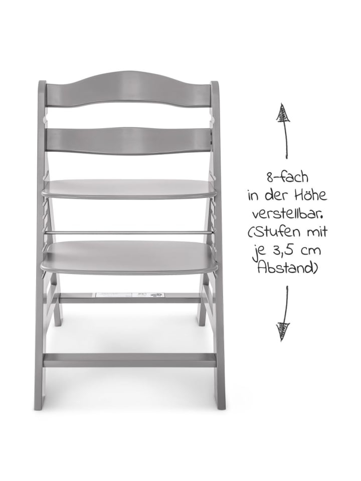 Hauck Hochstuhl Alpha Plus Grey - im Sparset inkl. in grau,schwarz günstig kaufen onesize