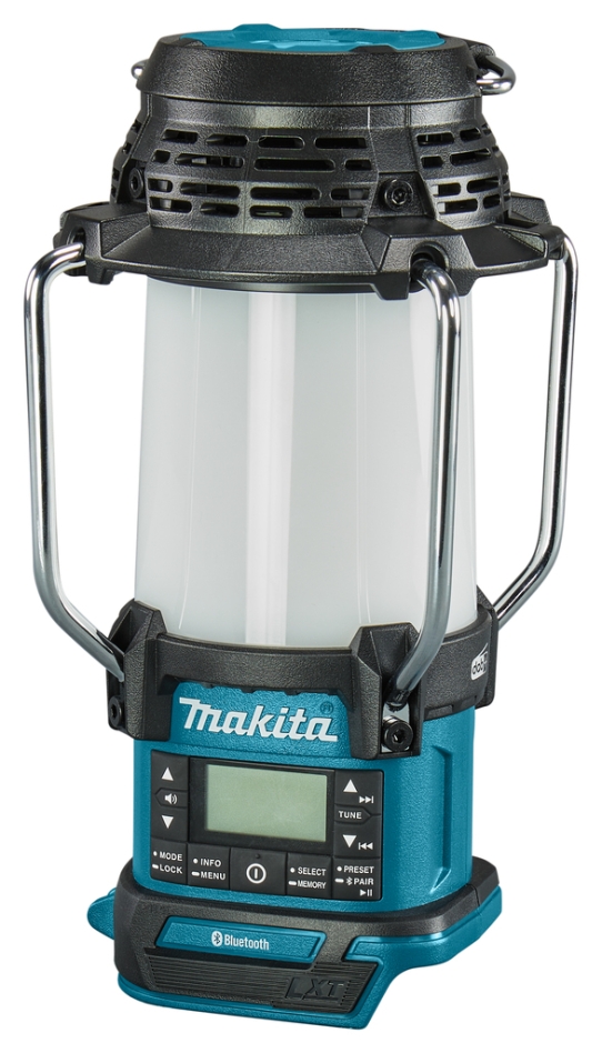 Makita DMR056 14,4 V / 18 V kempinga lampa ar radio DAB+ un Bluetooth