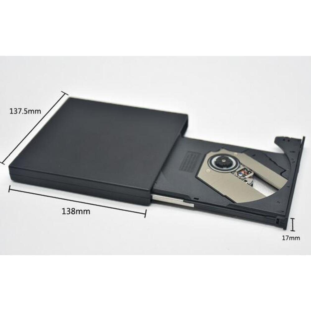 GelldG Externes DVD Laufwerk USB 2.0 CD/DVD Player DVD-ROM Brenner Tragbar DVD-Player (4k Ultra HD, WLAN, 128 GB Festplatte, HD)