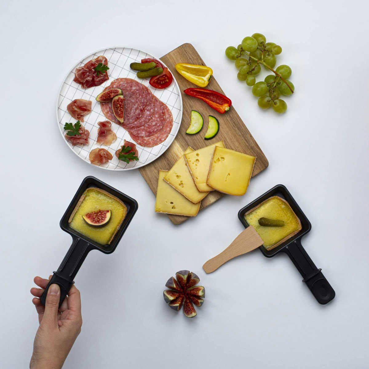 wëasy Raclette TAK12 Raclette-Set für 2 Personen, 400 W